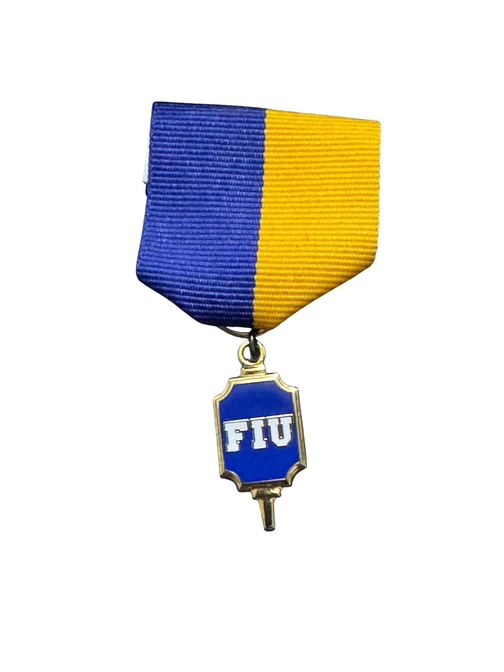 FIU Florida International University Blue and Gold Medal Pendant